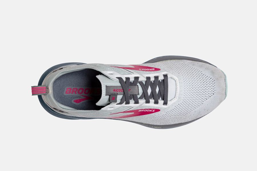 Brooks Ricochet 3 Road Running Shoes Womens White/Pink 361784-NYJ